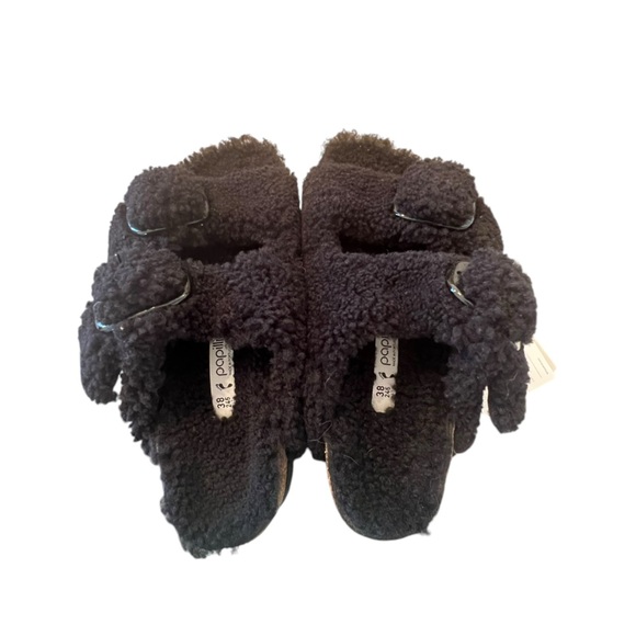 NWT Birkenstock Papillio Women’s Arizona Big Buckle Shearling Platform Sandals - Picture 7 of 11